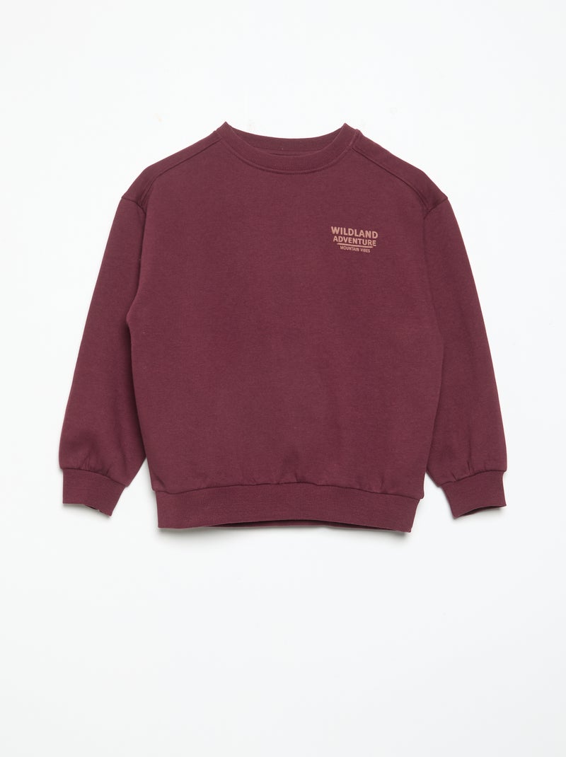 Fleece Sweatshirt and Jogger Set - 2 Pieces Red - Kiabi