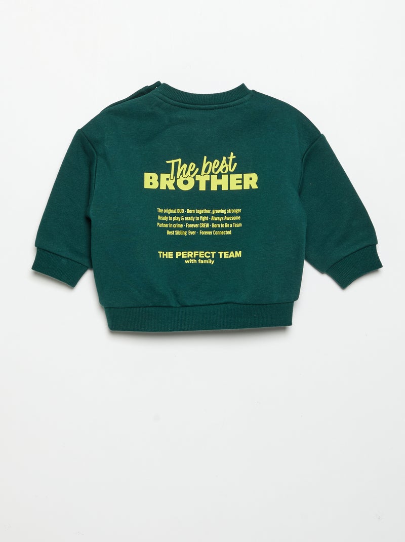 Fleece Sweatshirt Green - Kiabi