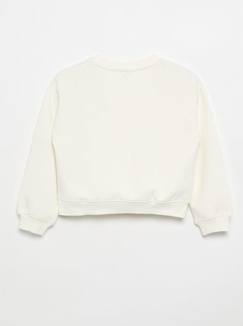 Fleece-Sweatshirt mit Brustprint - Kiabi Fleece-Sweatshirt mit Brustprint - Kiabi