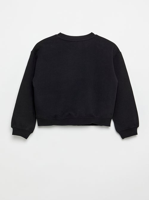 Fleece-Sweatshirt mit Brustprint - Kiabi