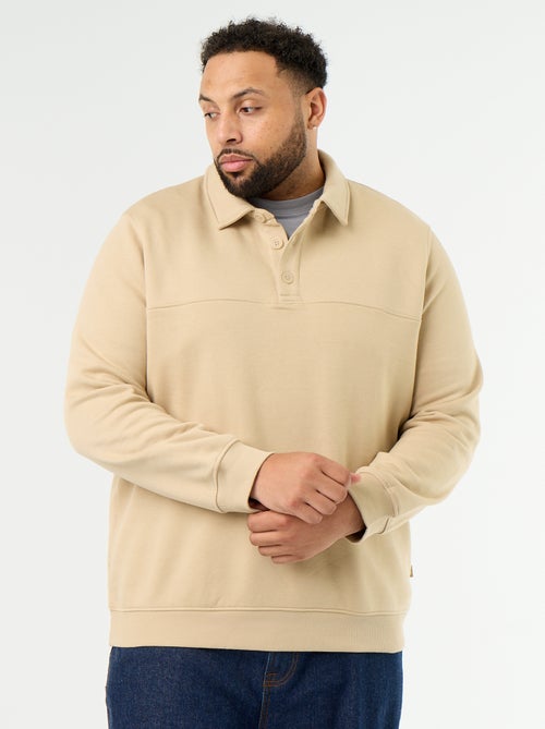 Fleece-Sweatshirt mit Polokragen - Kiabi