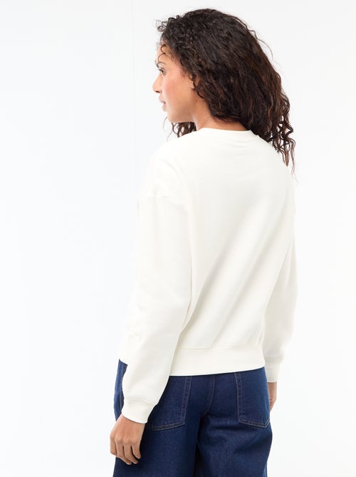 Fleece Sweatshirt with Slogan - Kiabi