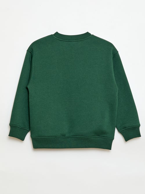 Fleece Sweatshirt with Velvet Print - Kiabi