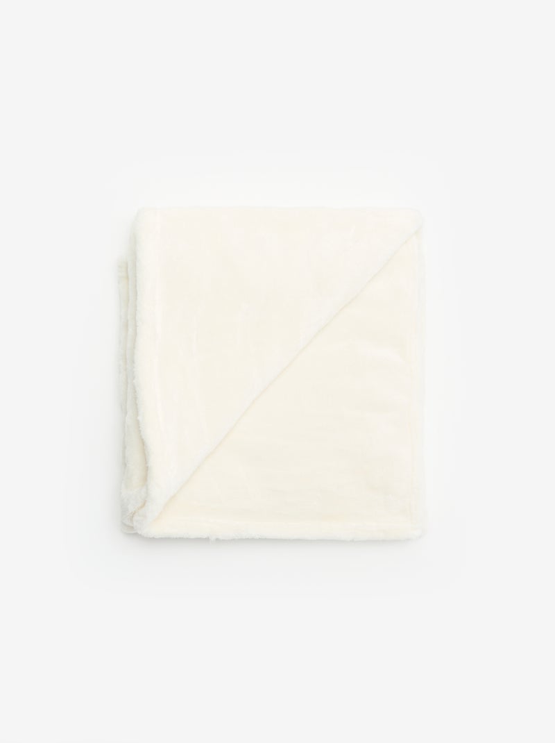 Fleece Throw Beige - Kiabi