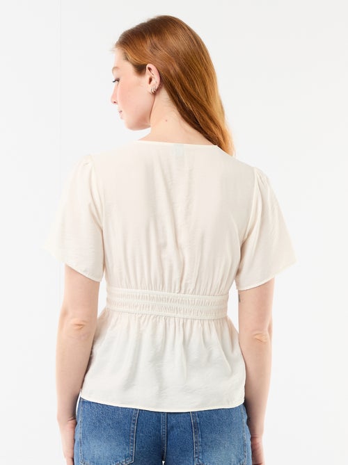 Fliessende Bluse mit ausgestelltem Schnitt - Kiabi