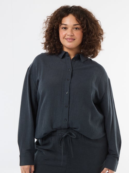 Fliessende Bluse mit langen Ärmeln - Kiabi