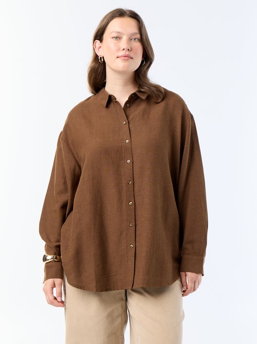 Fliessende Bluse mit langen Ärmeln - Kiabi