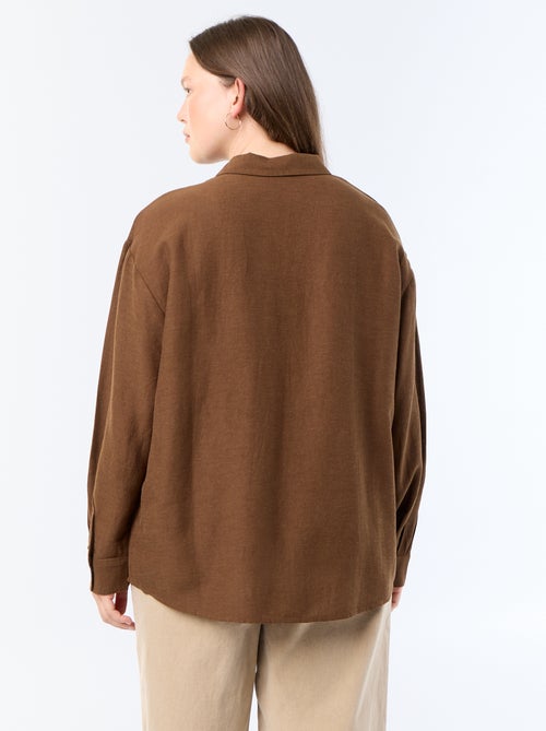Fliessende Bluse mit langen Ärmeln - Kiabi