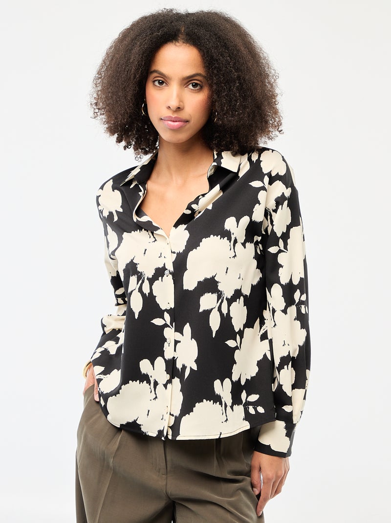Fliessende Bluse Schwarz - Kiabi