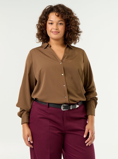 Fliessende einfarbige Bluse - Kiabi