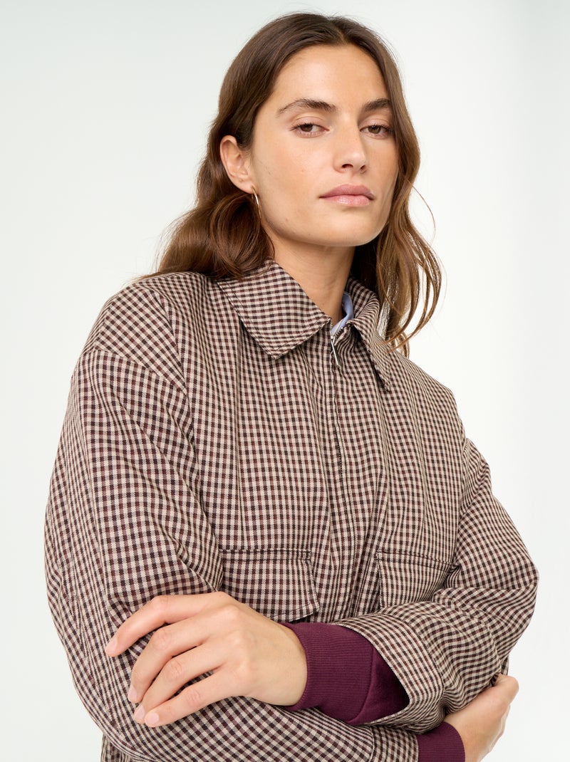 Fliessende Jacke mit Reissverschluss Marron - Kiabi