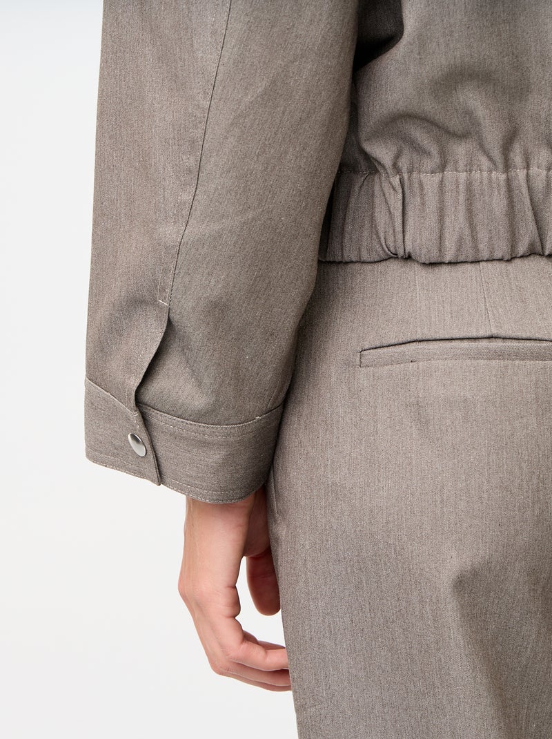 Fliessende Jacke mit Reissverschluss Vert - Kiabi