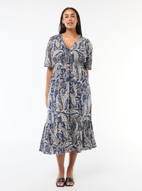 Fliessendes Kleid mit Fantasiemuster - Kiabi