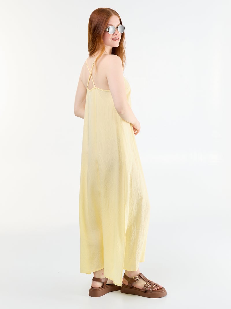 Fliessendes langes Kleid GELB - Kiabi