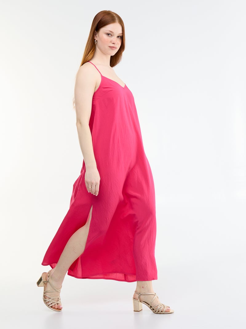 Fliessendes langes Kleid Rosa - Kiabi