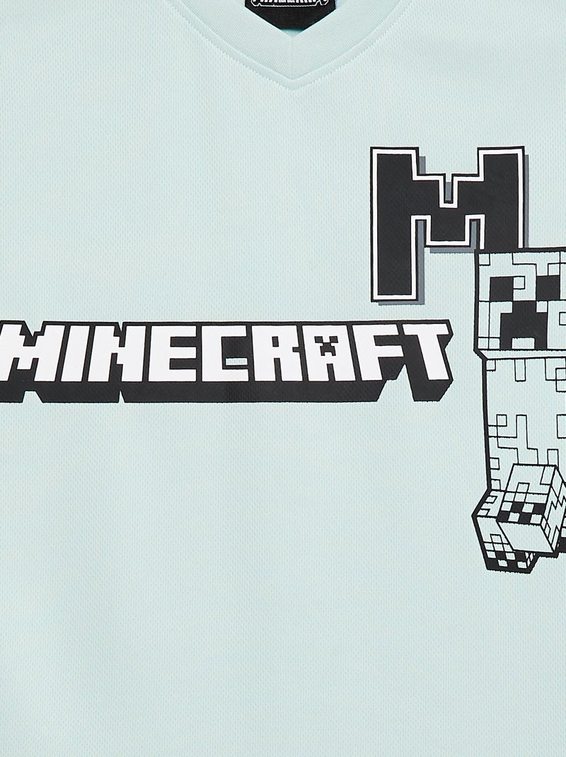 Fliessendes Sport-T-Shirt 'Minecraft' mit kurzen Ärmeln Blau - Kiabi