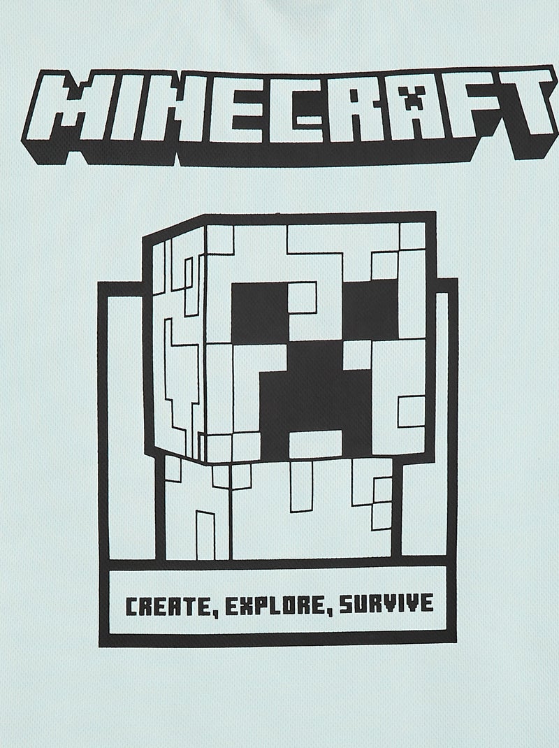 Fliessendes Sport-T-Shirt 'Minecraft' mit kurzen Ärmeln Blau - Kiabi