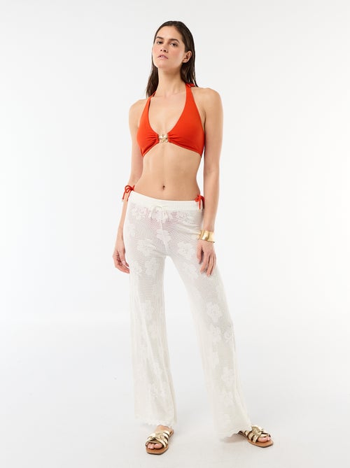 Floral Crochet Knit Beach Pants - Kiabi