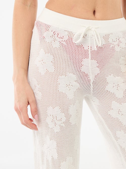 Floral Crochet Knit Beach Pants - Kiabi