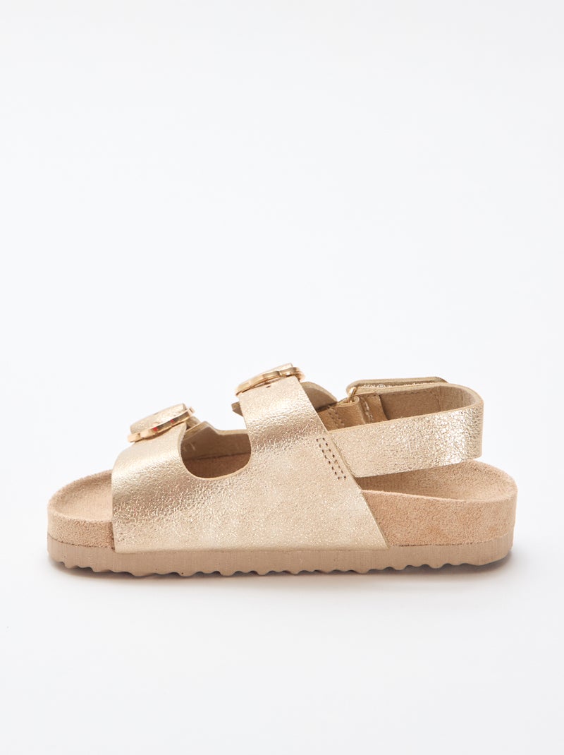 Floral Double Strap Sandals Yellow - Kiabi