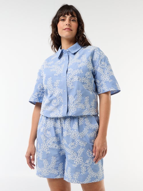Floral Embroidered Shorts - Kiabi