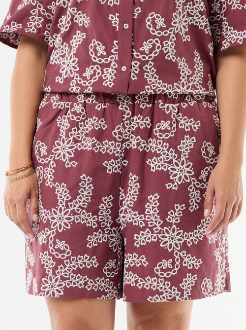 Floral Embroidered Shorts - Kiabi
