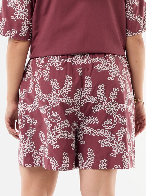 Floral Embroidered Shorts - Kiabi