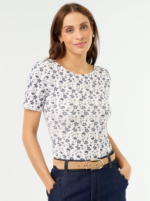 Floral open-back bodysuit - Kiabi
