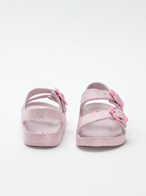Floral print plastic sandals - Kiabi