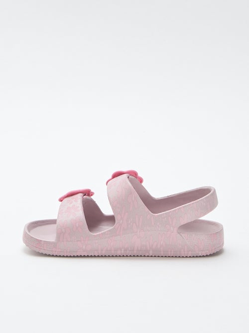 Floral print plastic sandals - Kiabi