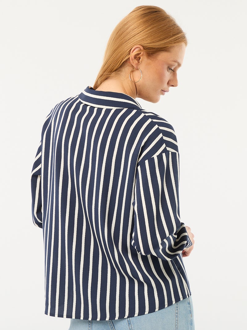 Flowing blouse Blue - Kiabi