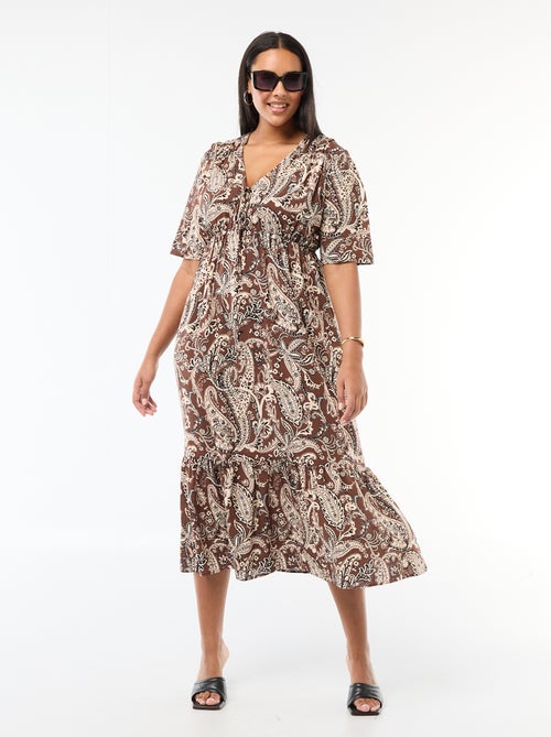 Flowing Printed Dress - Kiabi