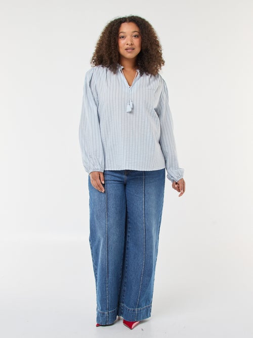 Flowy Fine Stripe Blouse - Kiabi