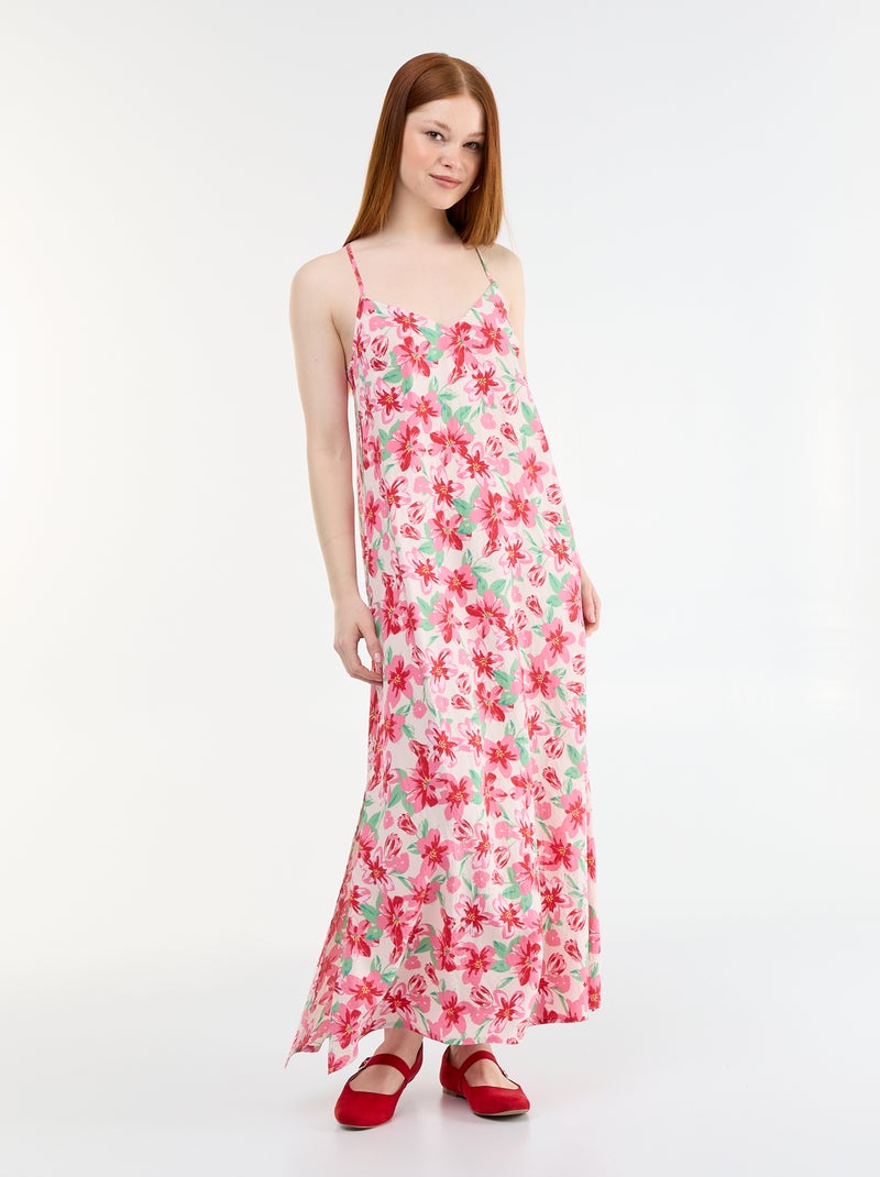 Flowy Long Dress Pink - Kiabi