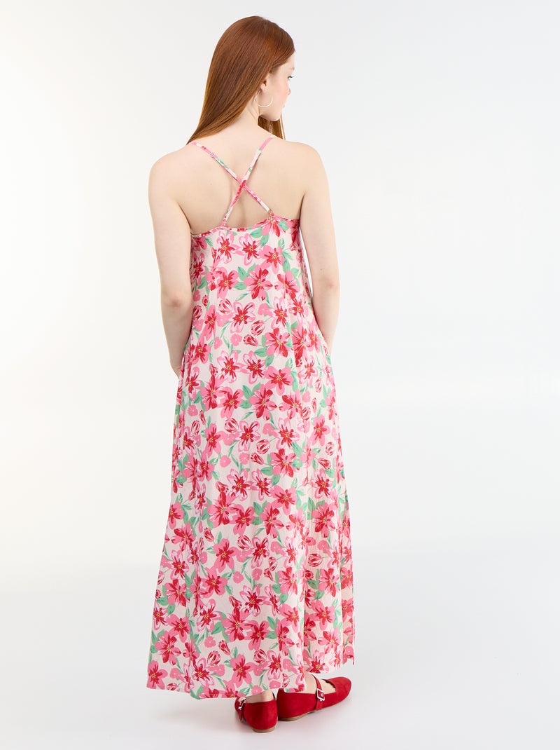 Flowy Long Dress Pink - Kiabi