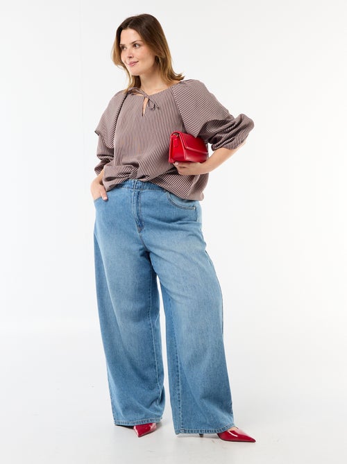 Flowy Long-Sleeve Blouse with Large Ruffle Collar - Kiabi