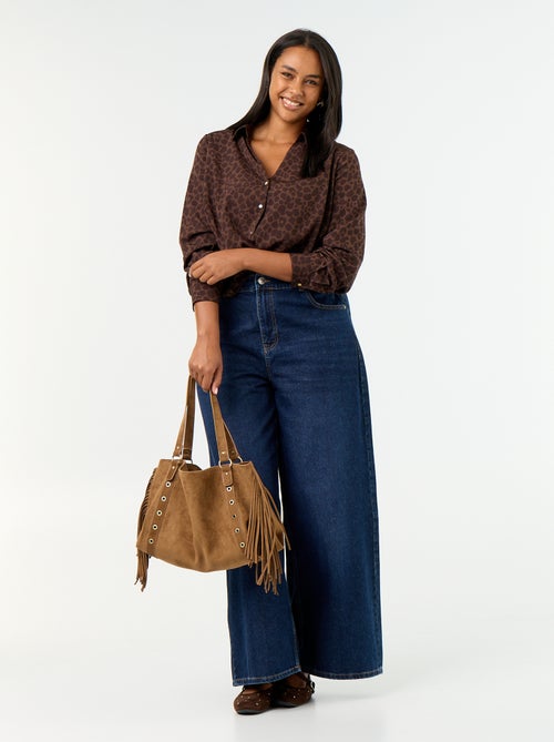 Flowy Solid Blouse - Kiabi Flowy Solid Blouse - Kiabi