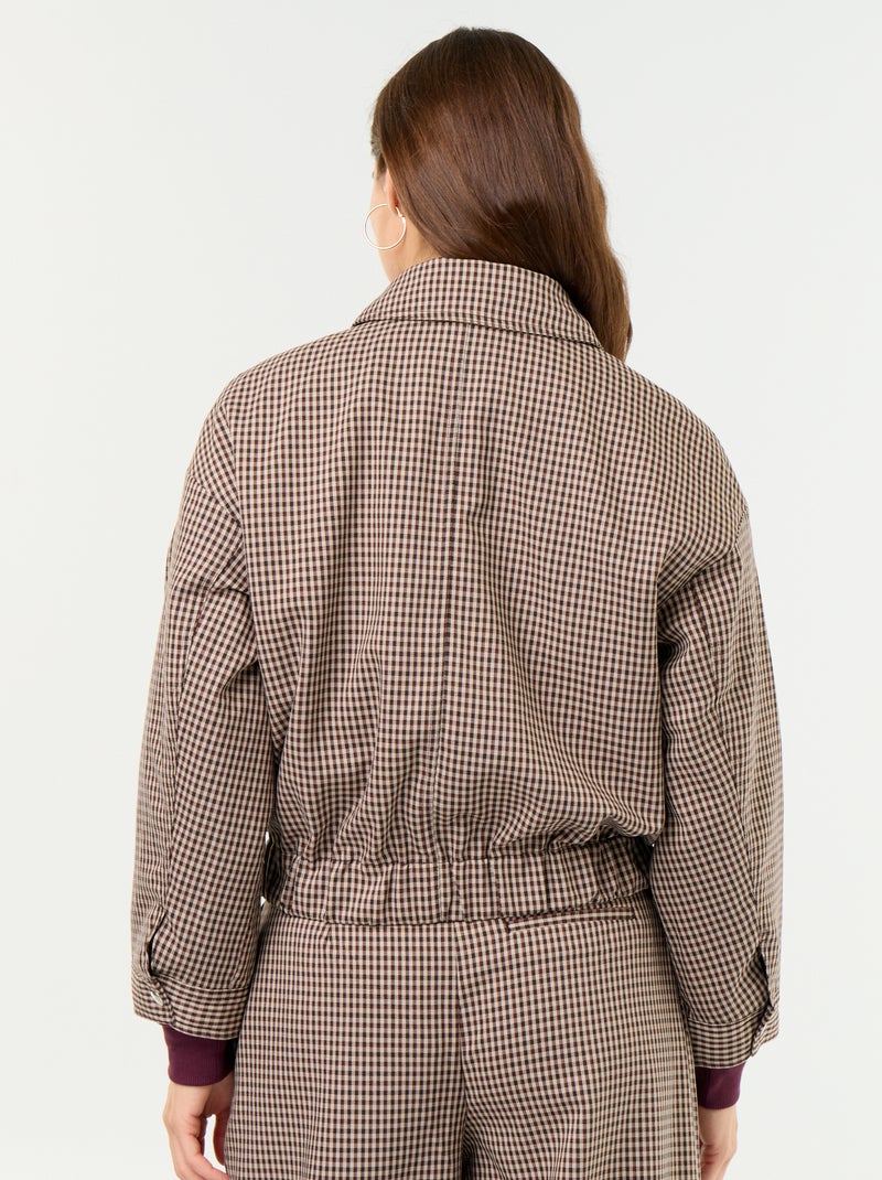 Fluid Jacket with Zip Opening Brown - Kiabi