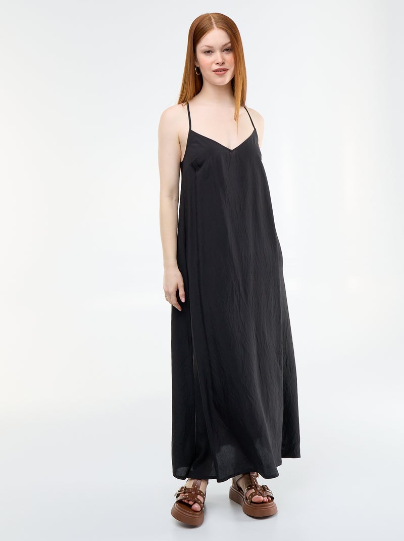 Fluid long dress Black - Kiabi