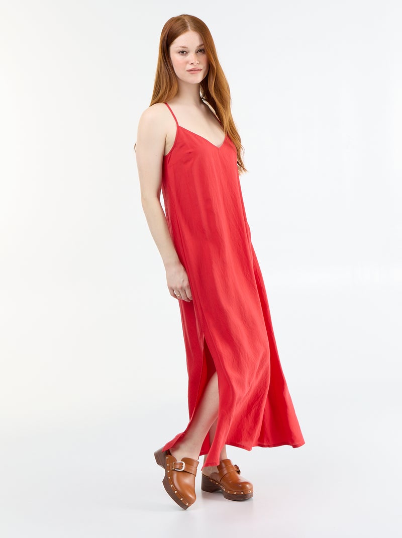 Fluid long dress Red - Kiabi