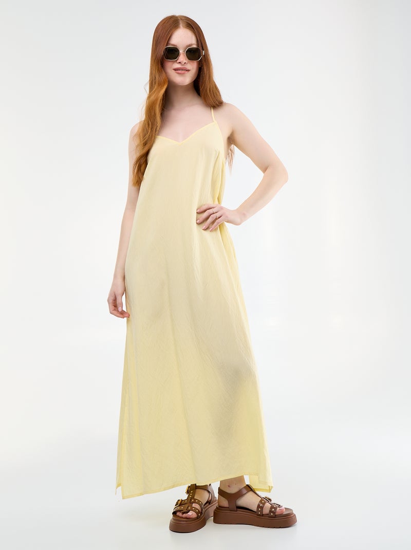 Fluid long dress Yellow - Kiabi