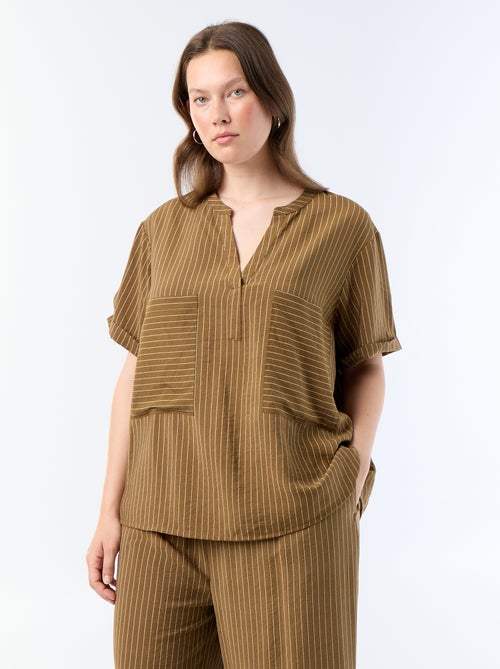 Fluid Viscose Kaftan Blouse - Kiabi Fluid Viscose Kaftan Blouse - Kiabi