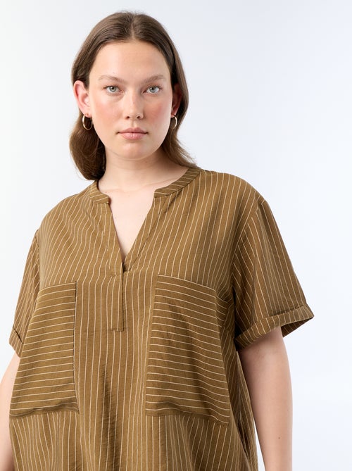 Fluid Viscose Kaftan Blouse - Kiabi Fluid Viscose Kaftan Blouse - Kiabi