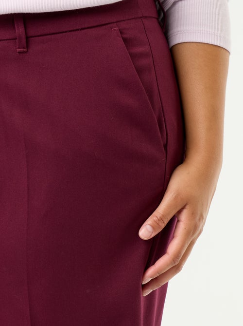 Fluid wide-leg plain trousers - Kiabi