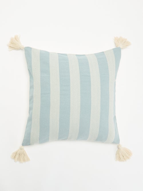Fodera per cuscino quadrata con pompon - Kiabi