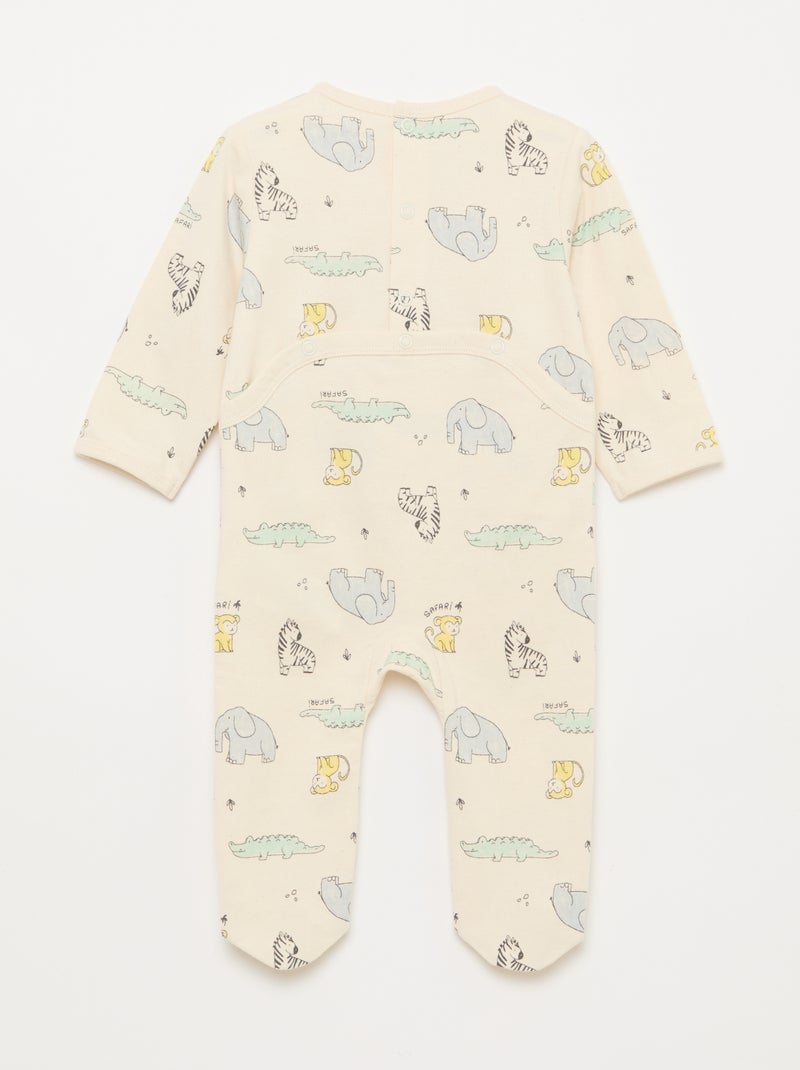 Footed Sleepsuit White - Kiabi