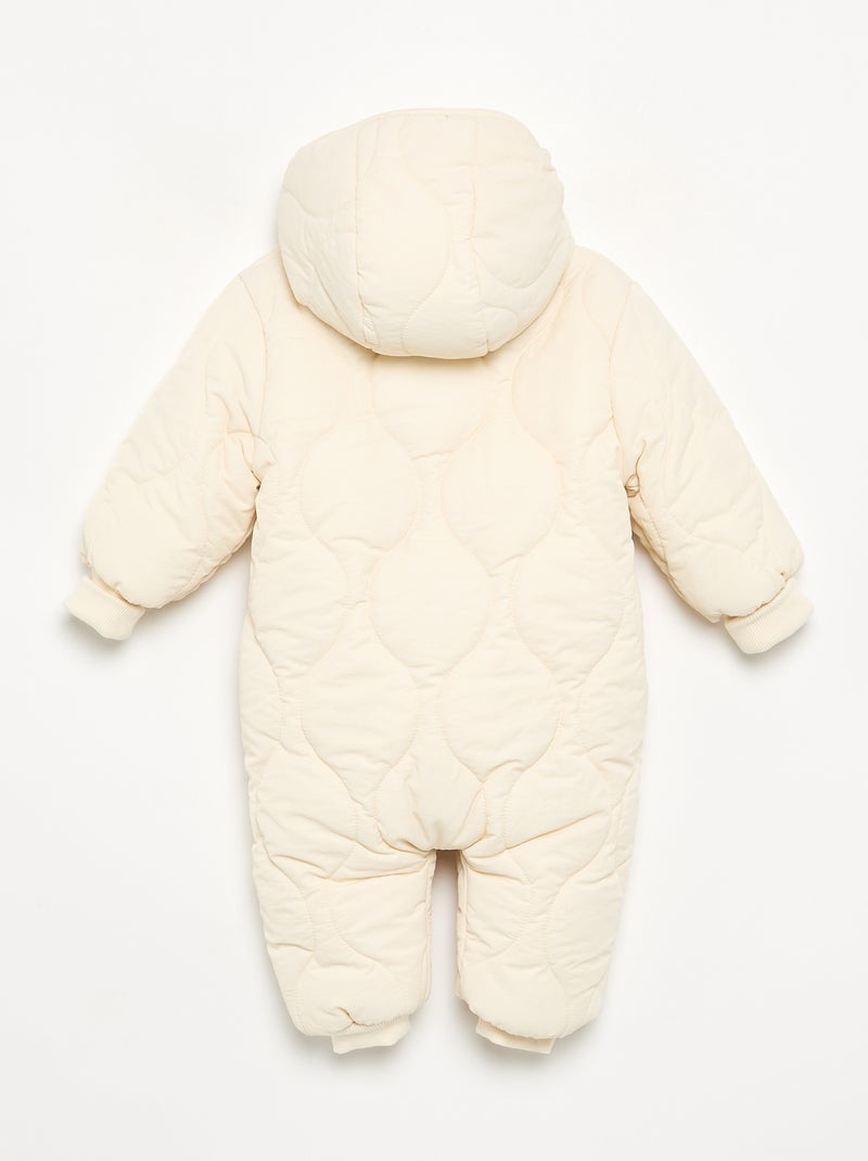 Footless Pram Suit White - Kiabi