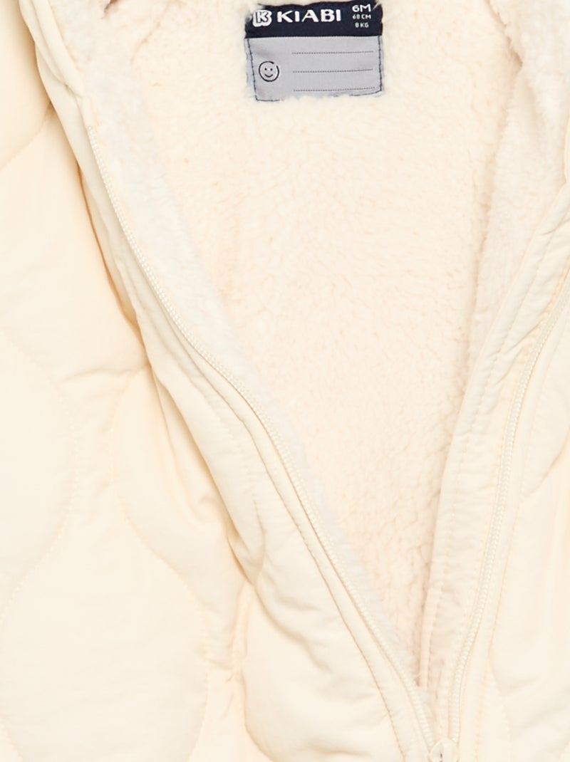 Footless Pram Suit White - Kiabi