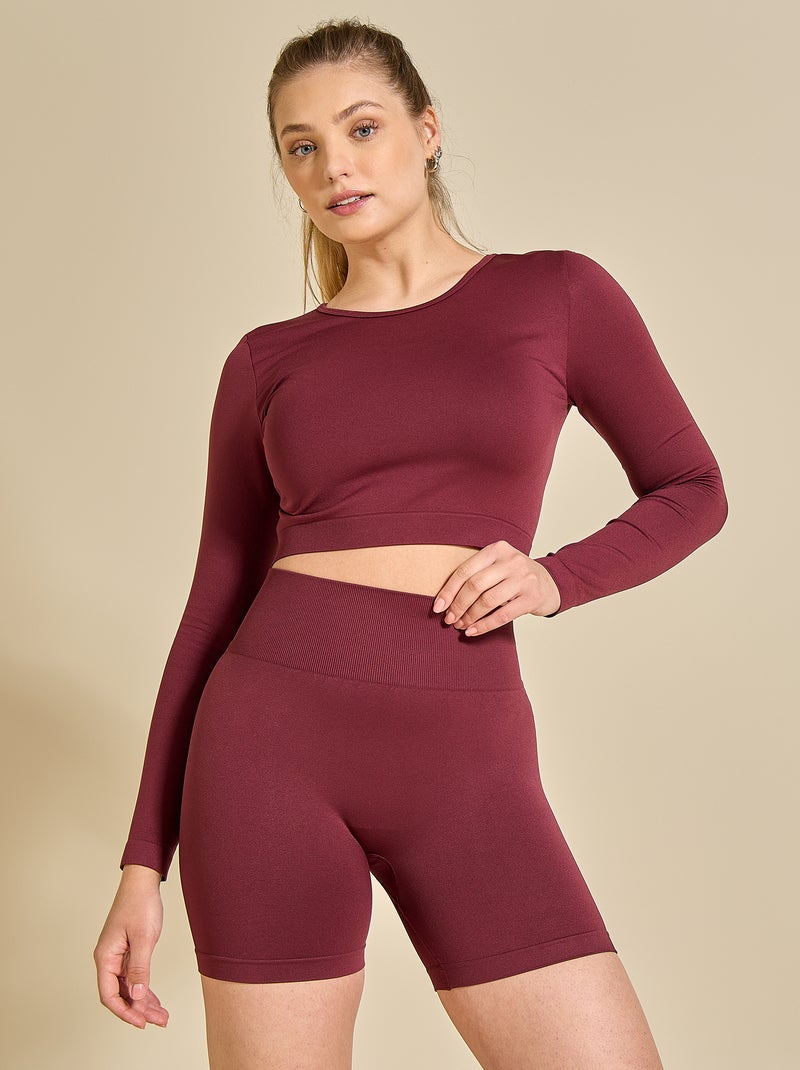 Formende Sport-Shorts - (ekstract) Bordeaux - Kiabi