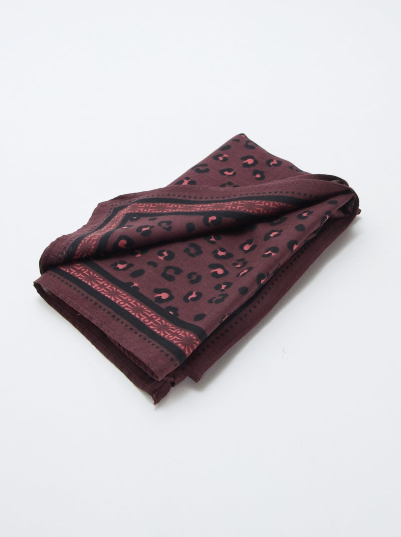 Foulard à motifs India Violet - Kiabi